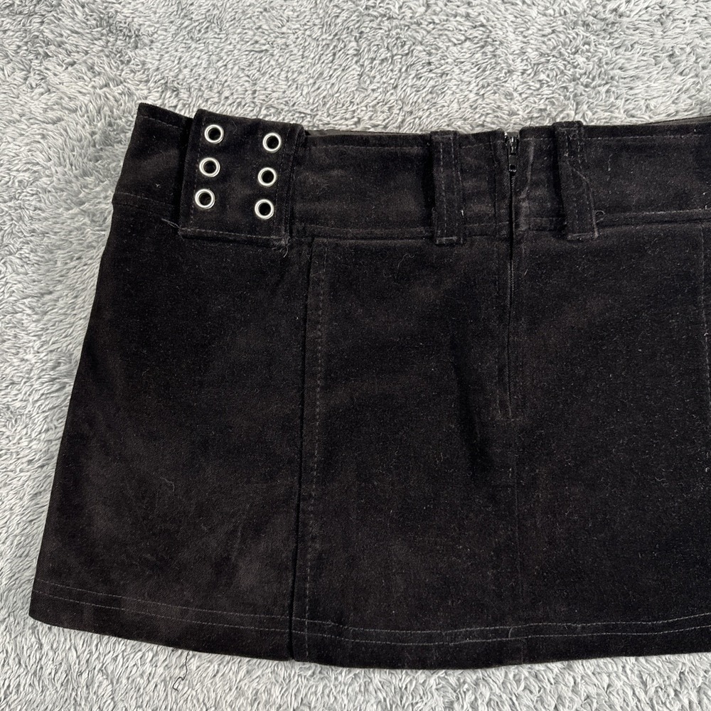 Vintage Y2K Lip Service Black Mini Skirt Gothic Fetish Medium Witchy USA Grunge - Picture 10 of 13